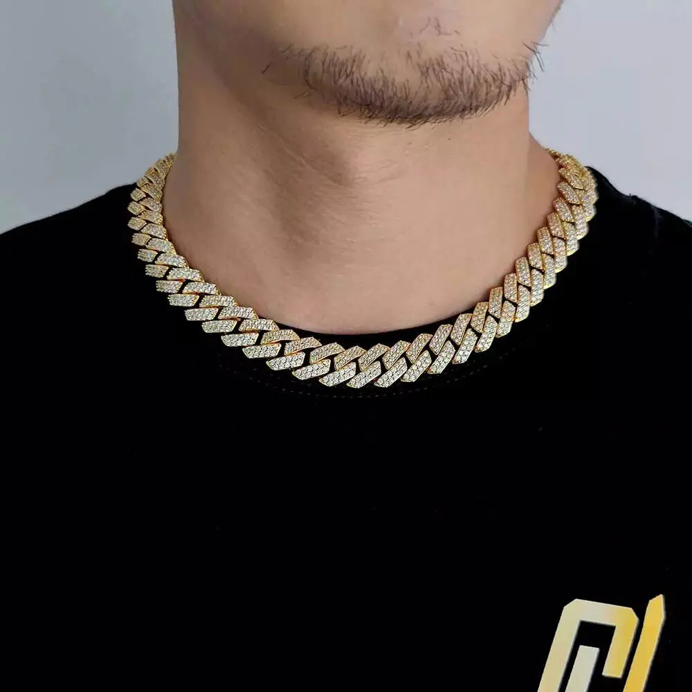 Goud Vergulde Iced Out Ketting - Voor Mannen & Vrouwen