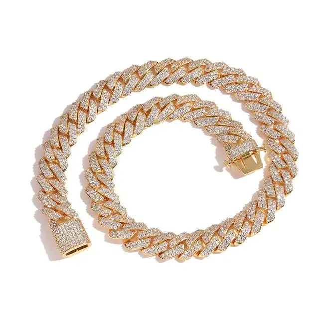 Goud Vergulde Iced Out Ketting - Voor Mannen & Vrouwen