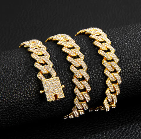 Goud Vergulde Iced Out Ketting - Voor Mannen & Vrouwen
