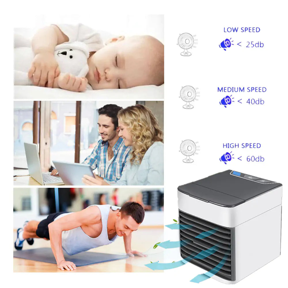 Draagbare Mini Airconditioner- Koel, Bevochtig En Zuiver De Lucht Thuis Of Op Kantoor