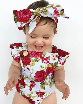 Schattige Jumpsuit Set Voor Babymeisjes Met Hoofdband