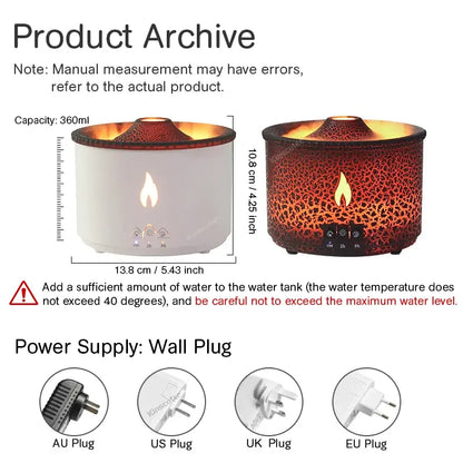 Vulcano Humidifier - Frisse Lucht, Rustgevende Ambiance
