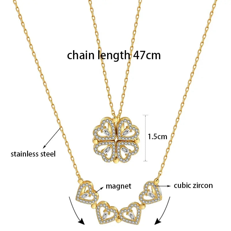 Clover Hearts - Klavertje vier hartjes ketting