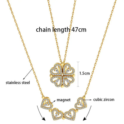 Clover Hearts - Klavertje vier hartjes ketting