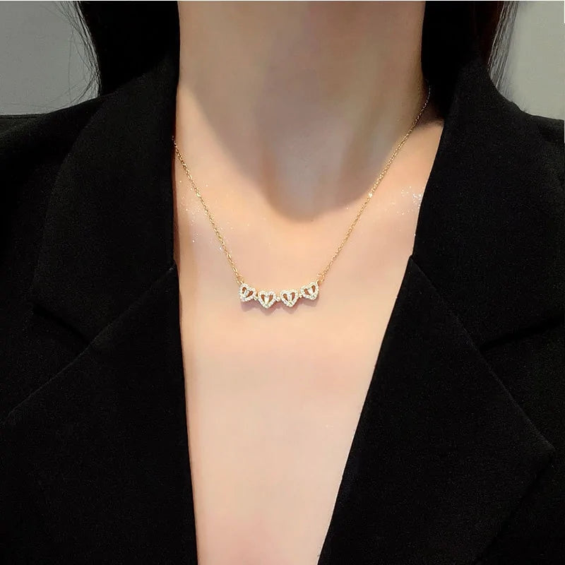 Clover Hearts - Klavertje vier hartjes ketting