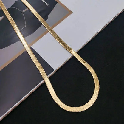 Platte Slangenketting - Halsketting Voor Mannen & Vrouwen