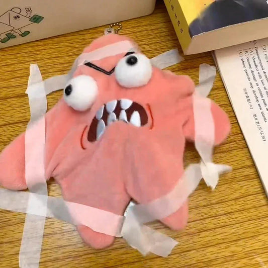 Angry Star Pluche Rugzakbedel - Leuke Cartoon Sleutelhanger voor Scholieren